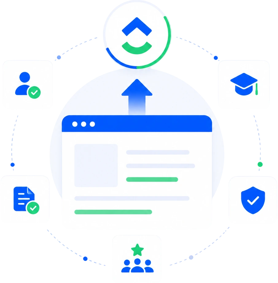 E-E-A-T Optimization - RextAI Feature Interface E-E-A-T Optimization Interface
